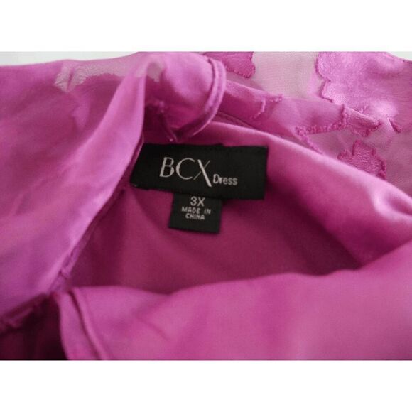 BCX Plus Size Off-The-Shoulder Ruffled Asymmetrical-Hem Tie-Waist Jacquard Dress - Picture 9 of 10